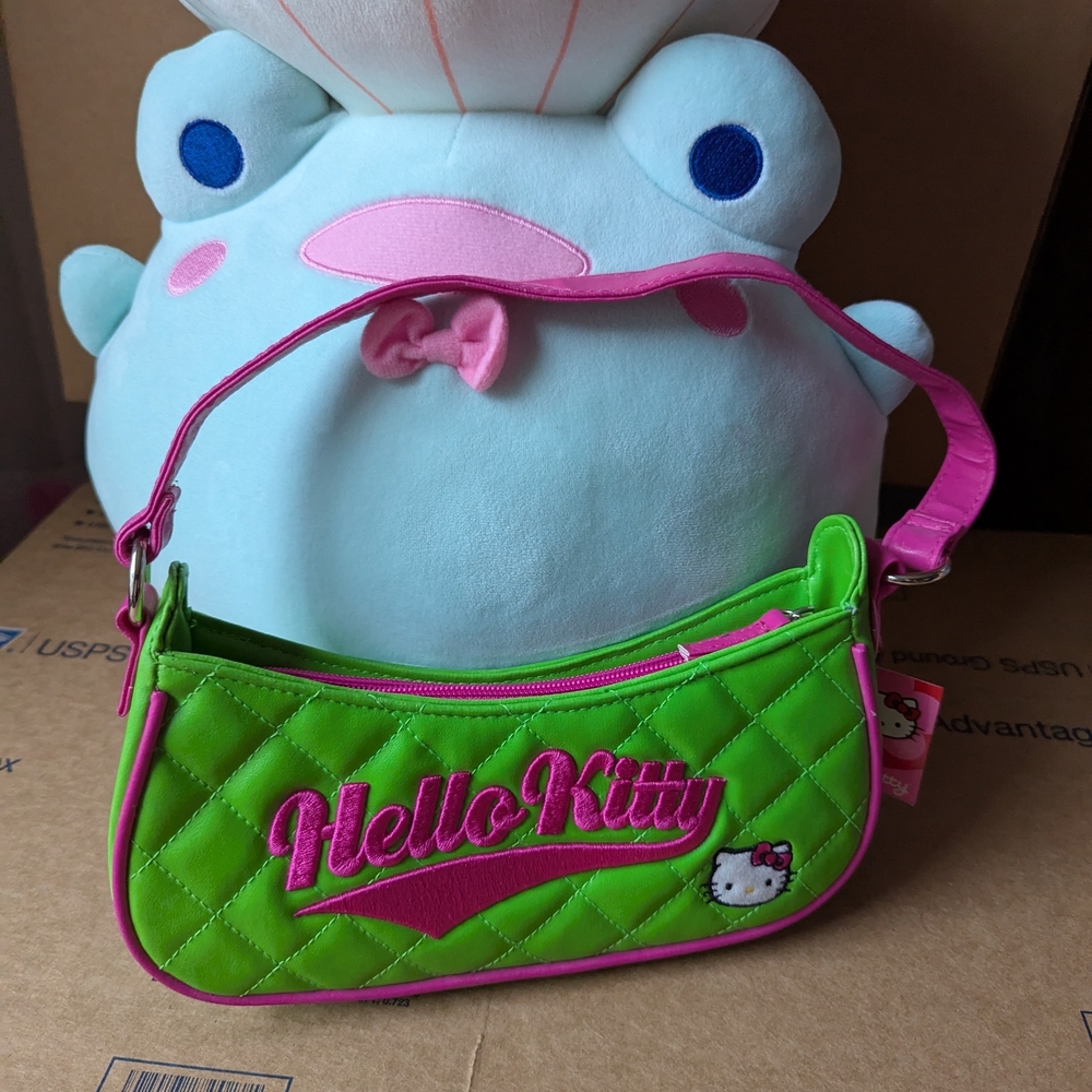 Hello Kitty Green and Pink Purse Bag